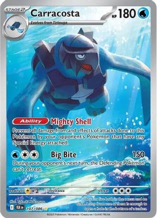 Carracosta - 107/086 — SV: Black Bolt Pokémon TCG card by Takeshi Nakamura