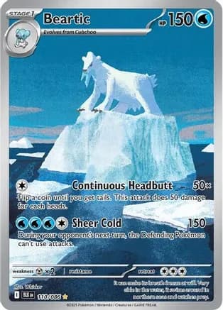 Beartic - 110/086 — SV: Black Bolt Pokémon TCG card by Ryo Ueda