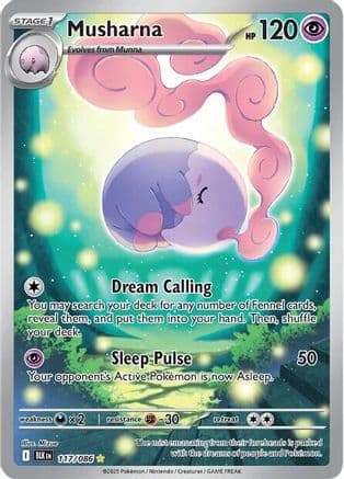 Musharna - 117/086 — SV: Black Bolt Pokémon TCG card by Mizue