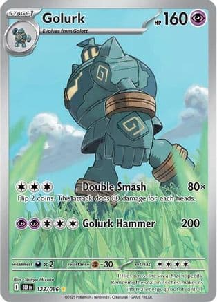 Golurk - 123/086 — SV: Black Bolt Pokémon TCG card by Shinya Mizuno