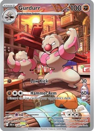 Gurdurr - 126/086 — SV: Black Bolt Pokémon TCG card by Souichirou Gunjima