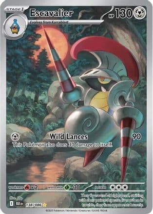 Escavalier - 138/086 — SV: Black Bolt Pokémon TCG card by Uta