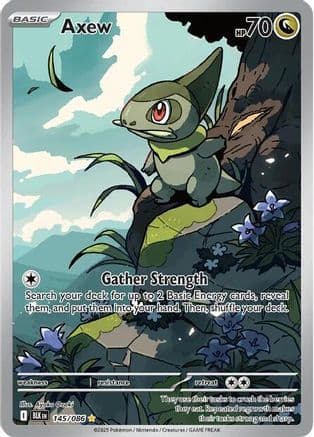 Axew - 145/086 — SV: Black Bolt Pokémon TCG card by Ayaka Yoshida