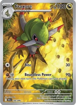 Fraxure - 146/086 — SV: Black Bolt Pokémon TCG card by Yuya Oka
