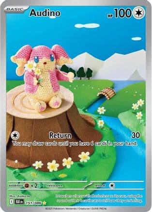 Audino - 151/086 — SV: Black Bolt Pokémon TCG card by Asako Ito