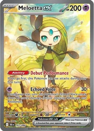Meloetta ex - 167/086 — SV: Black Bolt Pokémon TCG card by LINNE