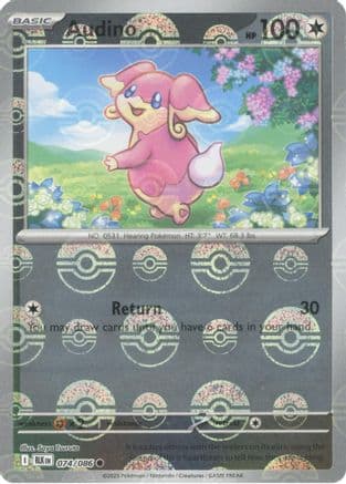 Audino - 074/086 (Poke Ball Pattern) — SV: Black Bolt Pokémon TCG card by Saya Tsuruta