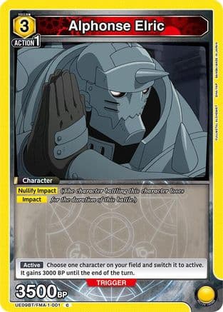 Alphonse Elric (001) — UE09BT: FULLMETAL ALCHEMIST Union Arena card by FULLMETAL ALCHEMIST