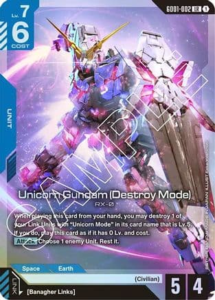 Unicorn Gundam (Destroy Mode) — Newtype Rising