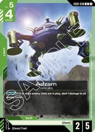 Adzam — Newtype Rising Gundam Card Game card by Kazuyuki Hayashi