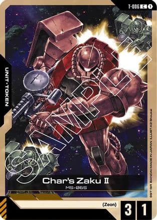 Char's Zaku II (T-006) Token — Newtype Rising