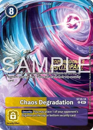 Chaos Degradation (Regionals 25-26 Season 2 Participant) — Starter Deck 10: Parallel World Tactician