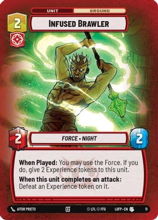 Infused Brawler — Legends of the Force - Weekly Play Promos Star Wars: Unlimited card by Aitor Prieto