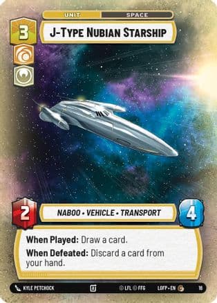 J-Type Nubian Starship — Legends of the Force - Weekly Play Promos