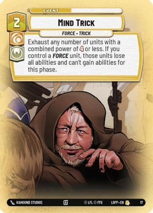 Mind Trick — Legends of the Force - Weekly Play Promos Star Wars: Unlimited card by Kaihound Studios