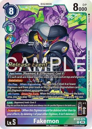 Fakemon — Cyber Eden Release Event Cards Digimon Card Game card by Akiyoshi Hongo, Toei Animation