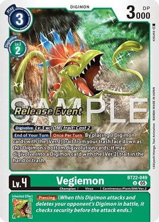 Vegiemon — Cyber Eden Release Event Cards Digimon Card Game card by KISUKE
