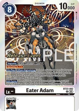 Eater Adam — Cyber Eden Release Event Cards Digimon Card Game card by Akiyoshi Honga, Toei Animation