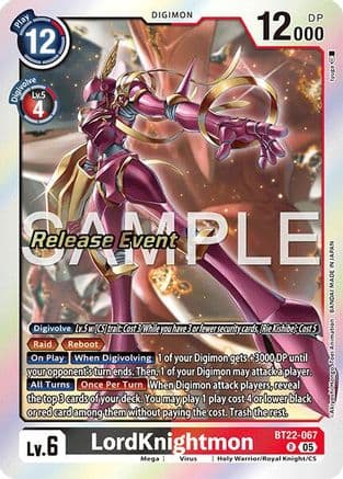 LordKnightmon — Cyber Eden Release Event Cards