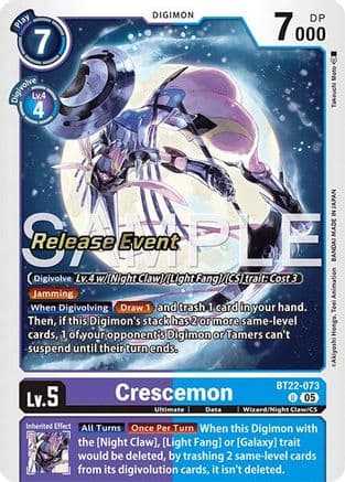 Crescemon — Cyber Eden Release Event Cards Digimon Card Game card by Takeuchi Moto
