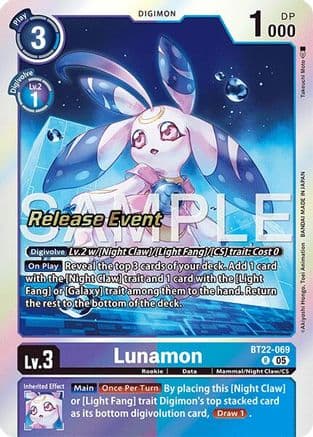 Lunamon — Cyber Eden Release Event Cards