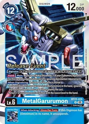 MetalGarurumon — Cyber Eden Release Event Cards