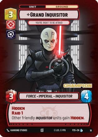 Grand Inquisitor - You're Right to Be Afraid (Champion) — Organized Play Promos