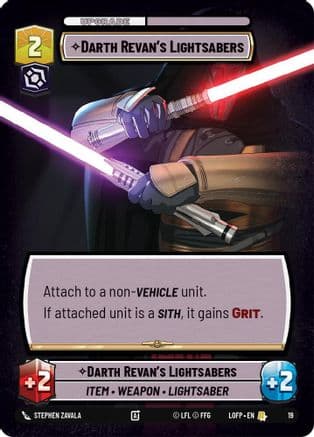 Darth Revan's Lightsabers — Organized Play Promos
