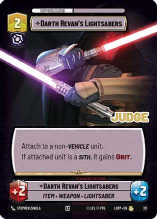 Darth Revan's Lightsabers — Judge Promos