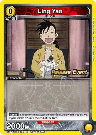 Ling Yao (024) — UE09BT: FULLMETAL ALCHEMIST Release Event Cards