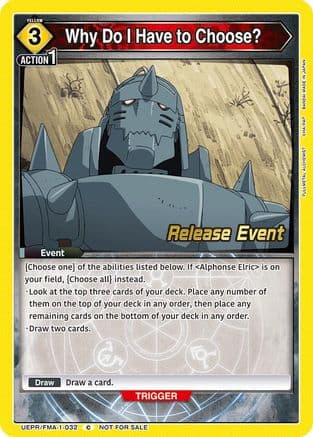 Why Do I Have to Choose? — UE09BT: FULLMETAL ALCHEMIST Release Event Cards