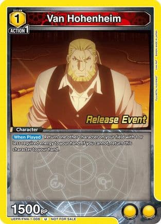 Van Hohenheim — UE09BT: FULLMETAL ALCHEMIST Release Event Cards
