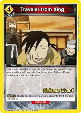 Traveler from Xing — UE09BT: FULLMETAL ALCHEMIST Release Event Cards