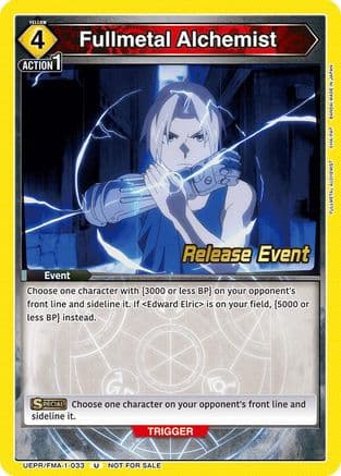 Fullmetal Alchemist — UE09BT: FULLMETAL ALCHEMIST Release Event Cards