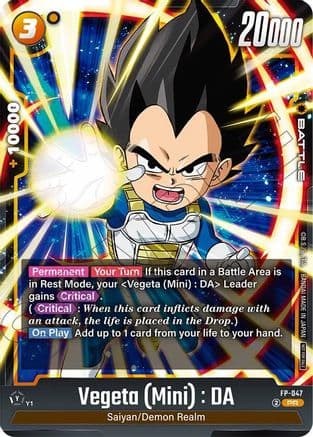 Vegeta (Mini) : DA - FP-047 (Tournament Pack 07) — Tournament and Championship Promos