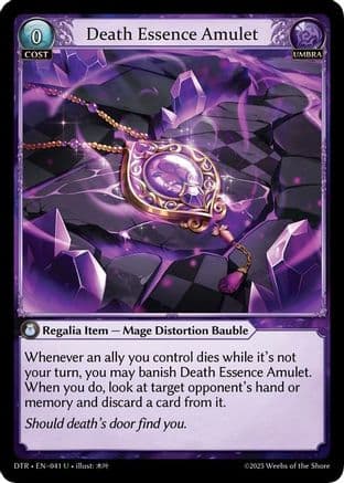 Death Essence Amulet — Distorted Reflections