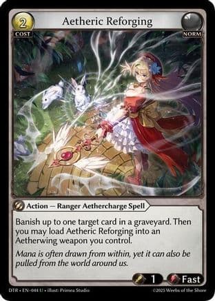 Aetheric Reforging — Distorted Reflections Grand Archive TCG card by Primea Studio