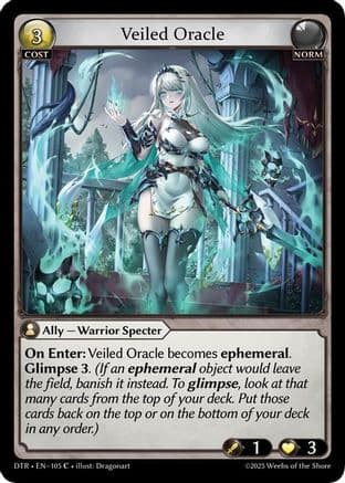 Veiled Oracle — Distorted Reflections Grand Archive TCG card by Ilse