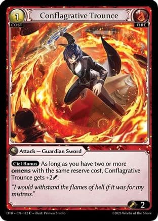 Conflagrative Trounce — Distorted Reflections Grand Archive TCG card by Primera Studio Co.