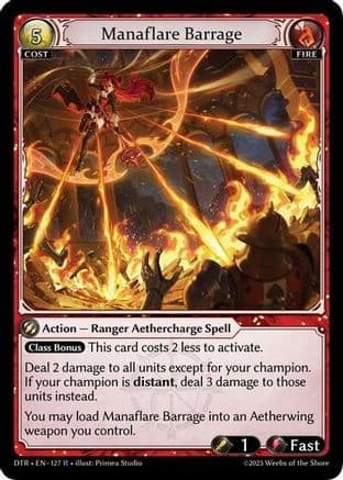 Manaflare Barrage — Distorted Reflections Grand Archive TCG card by Primus Studio