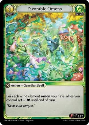 Favorable Omens — Distorted Reflections Grand Archive TCG card by Dragonsmith