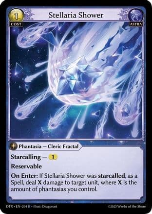 Stellaria Shower — Distorted Reflections Grand Archive TCG card by Dragonart