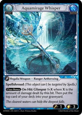 Aquamirage Whisper — Distorted Reflections Starter Decks Grand Archive TCG card by Primea Studio