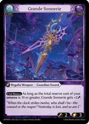 Grande Sonnerie — Distorted Reflections Starter Decks Grand Archive TCG card by Primea Studio