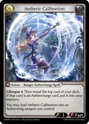 Aetheric Calibration — Distorted Reflections Starter Decks Grand Archive TCG card by Primea Studio