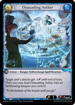 Dissuading Aether — Distorted Reflections Starter Decks Grand Archive TCG card by Primea Studio