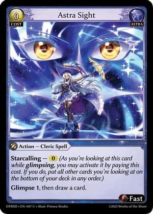 Astra Sight — Distorted Reflections Starter Decks Grand Archive TCG card by Primea Studio