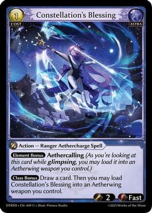 Constellation's Blessing — Distorted Reflections Starter Decks Grand Archive TCG card by Primea Studio