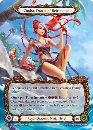 Cindra, Dracai of Retribution - HER144 — Flesh and Blood: Promo Cards