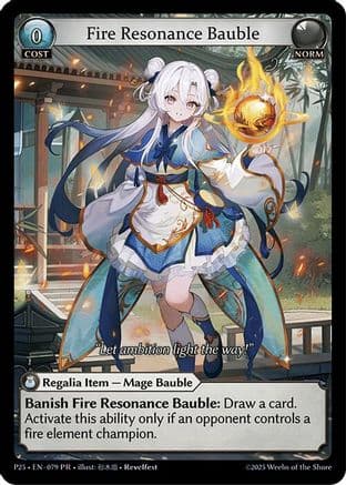 Fire Resonance Bauble — Promotional Cards